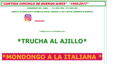 Desktop Screenshot of cantinachichilo.com.ar